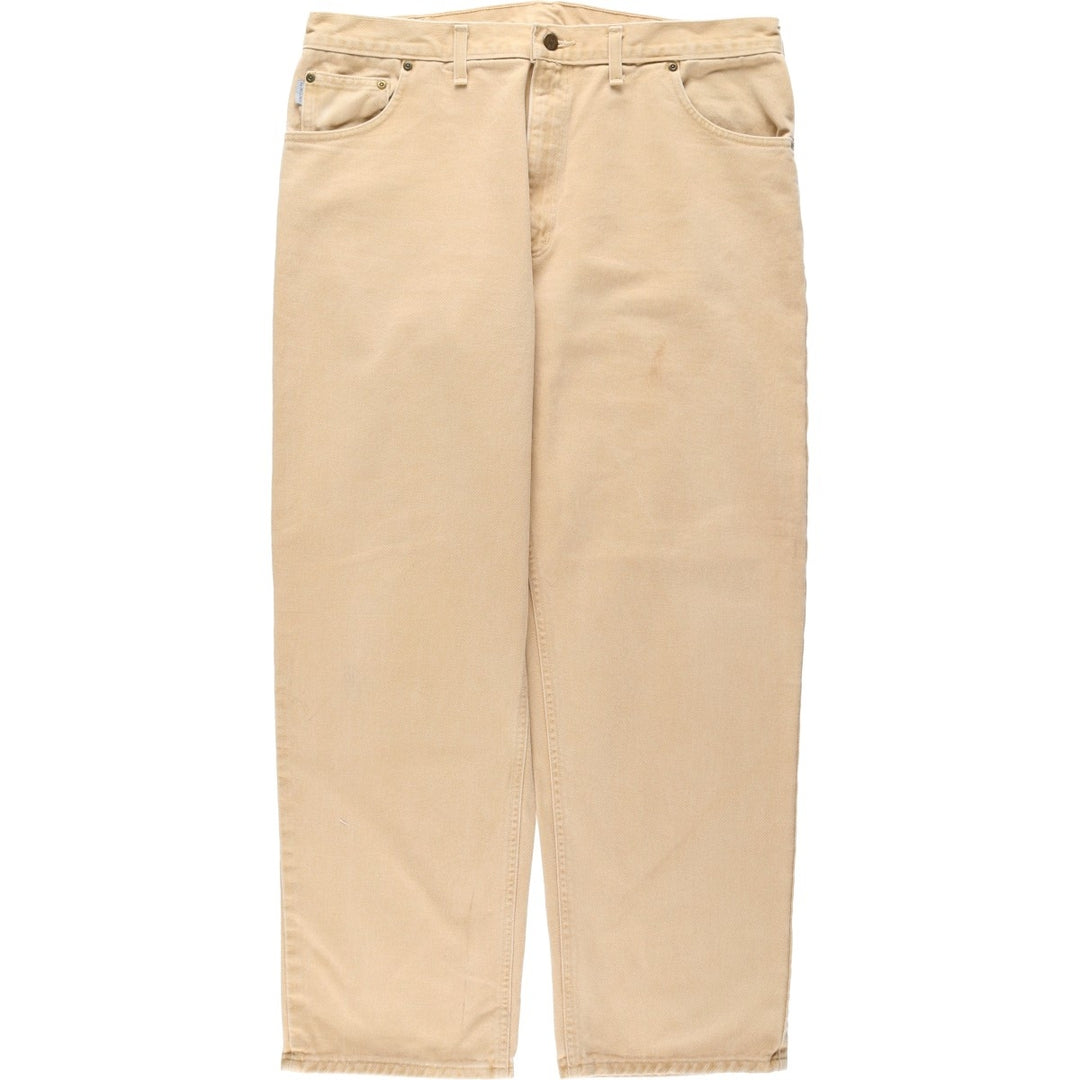 Carhartt Tapered Denim Pants, Men's Size W38 (approx.), Vintage unclear Beige type Vintage Second Hand
