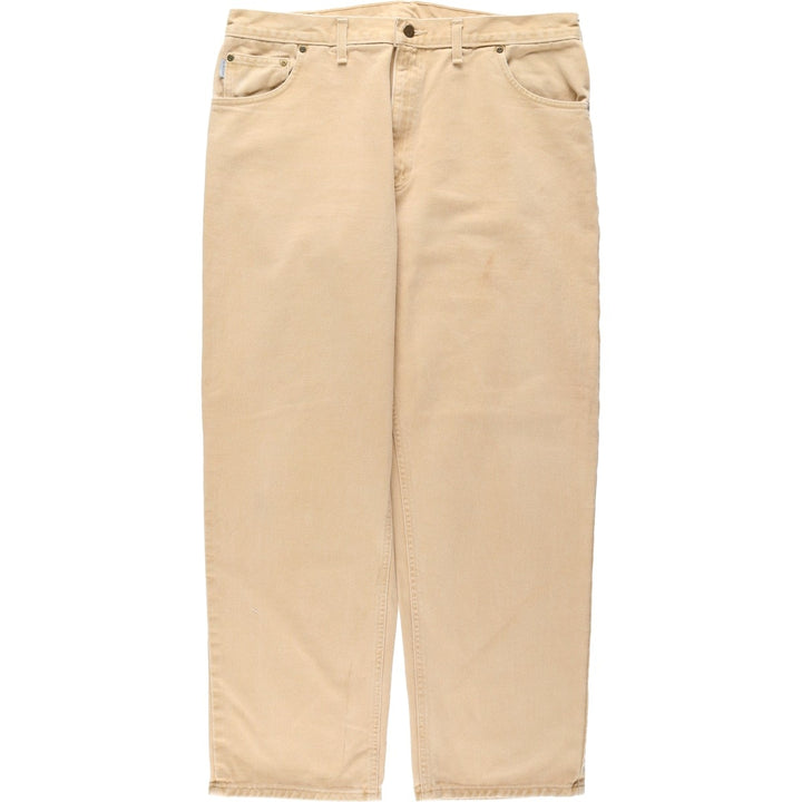Carhartt Tapered Denim Pants, Men's Size W38 (approx.), Vintage unclear Beige type Vintage Second Hand