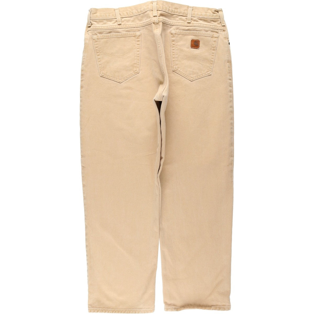 Carhartt Tapered Denim Pants, Men's Size W38 (approx.), Vintage unclear Beige type Vintage Second Hand