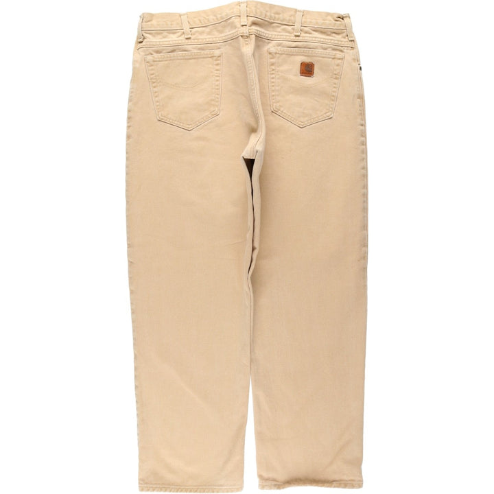 Carhartt Tapered Denim Pants, Men's Size W38 (approx.), Vintage unclear Beige type Vintage Second Hand