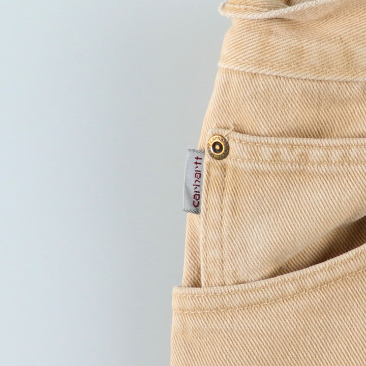 Carhartt Tapered Denim Pants, Men's Size W38 (approx.), Vintage unclear Beige type Vintage Second Hand