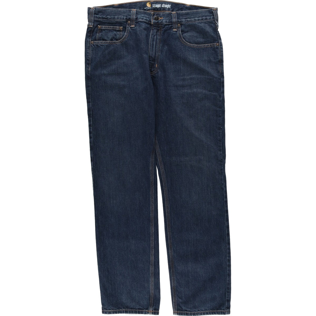 Carhartt Straight Traditional Fit Straight Denim Pants, Men's W37 (approx.) cotton navy blue type Vintage Second Hand