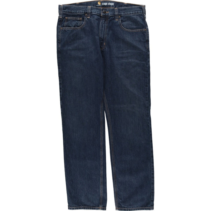 Carhartt Straight Traditional Fit Straight Denim Pants, Men's W37 (approx.) cotton navy blue type Vintage Second Hand
