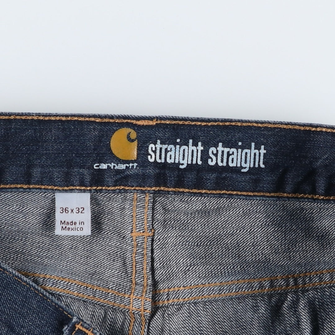 Carhartt Straight Traditional Fit Straight Denim Pants, Men's W37 (approx.) cotton navy blue type Vintage Second Hand