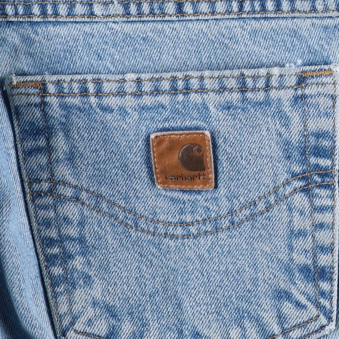 Carhartt Relaxed Fit Tapered Denim Pants for Men, W34 equivalent cotton Blue type light blue Vintage Second Hand