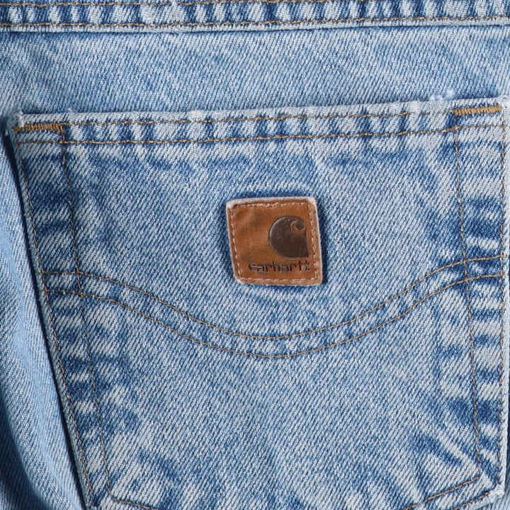 Carhartt Relaxed Fit Tapered Denim Pants for Men, W34 equivalent cotton Blue type light blue Vintage Second Hand