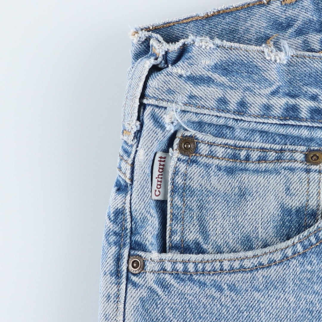 Carhartt Relaxed Fit Tapered Denim Pants for Men, W34 equivalent cotton Blue type light blue Vintage Second Hand