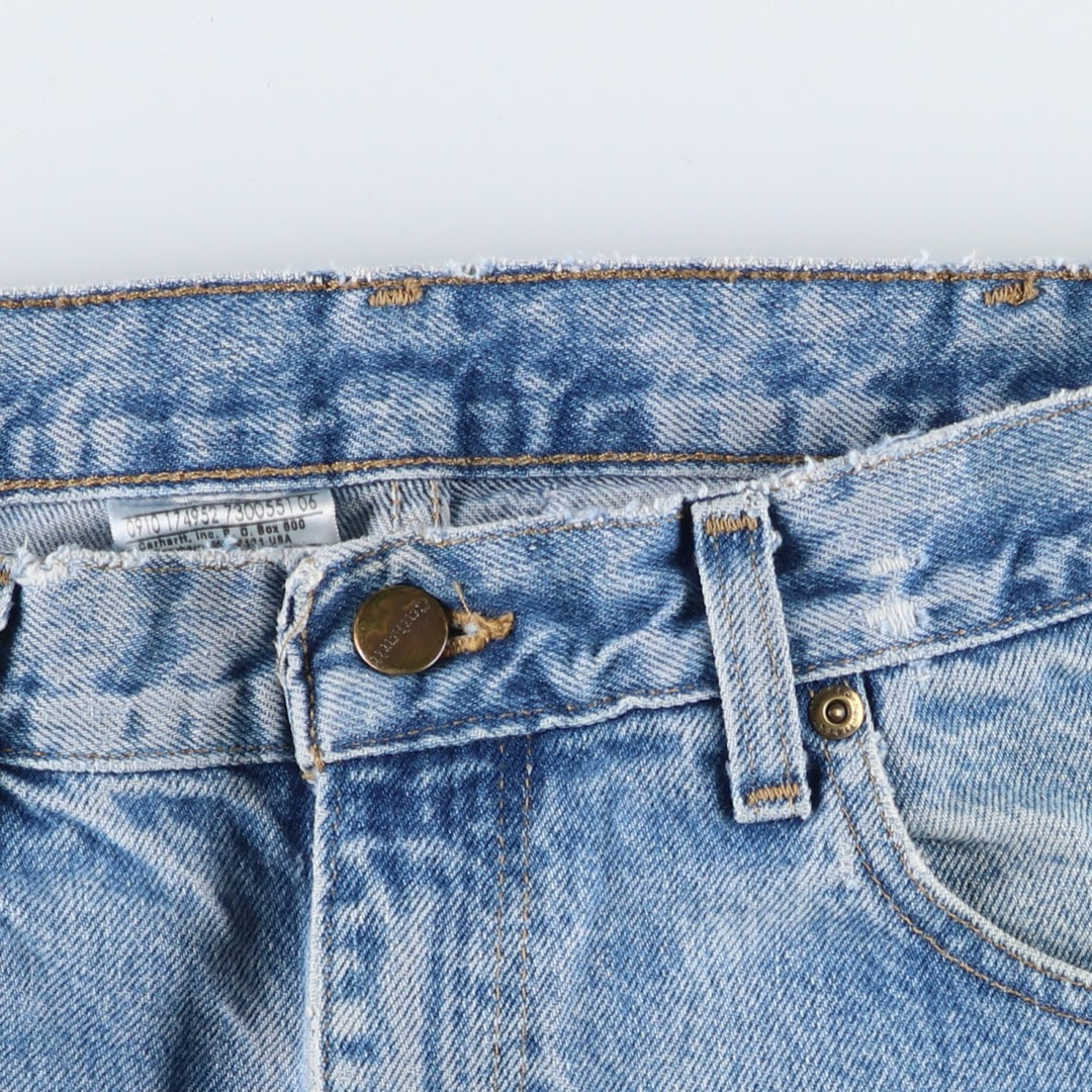 Carhartt Relaxed Fit Tapered Denim Pants for Men, W34 equivalent cotton Blue type light blue Vintage Second Hand