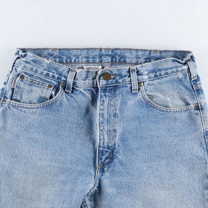 Carhartt Relaxed Fit Tapered Denim Pants for Men, W34 equivalent cotton Blue type light blue Vintage Second Hand