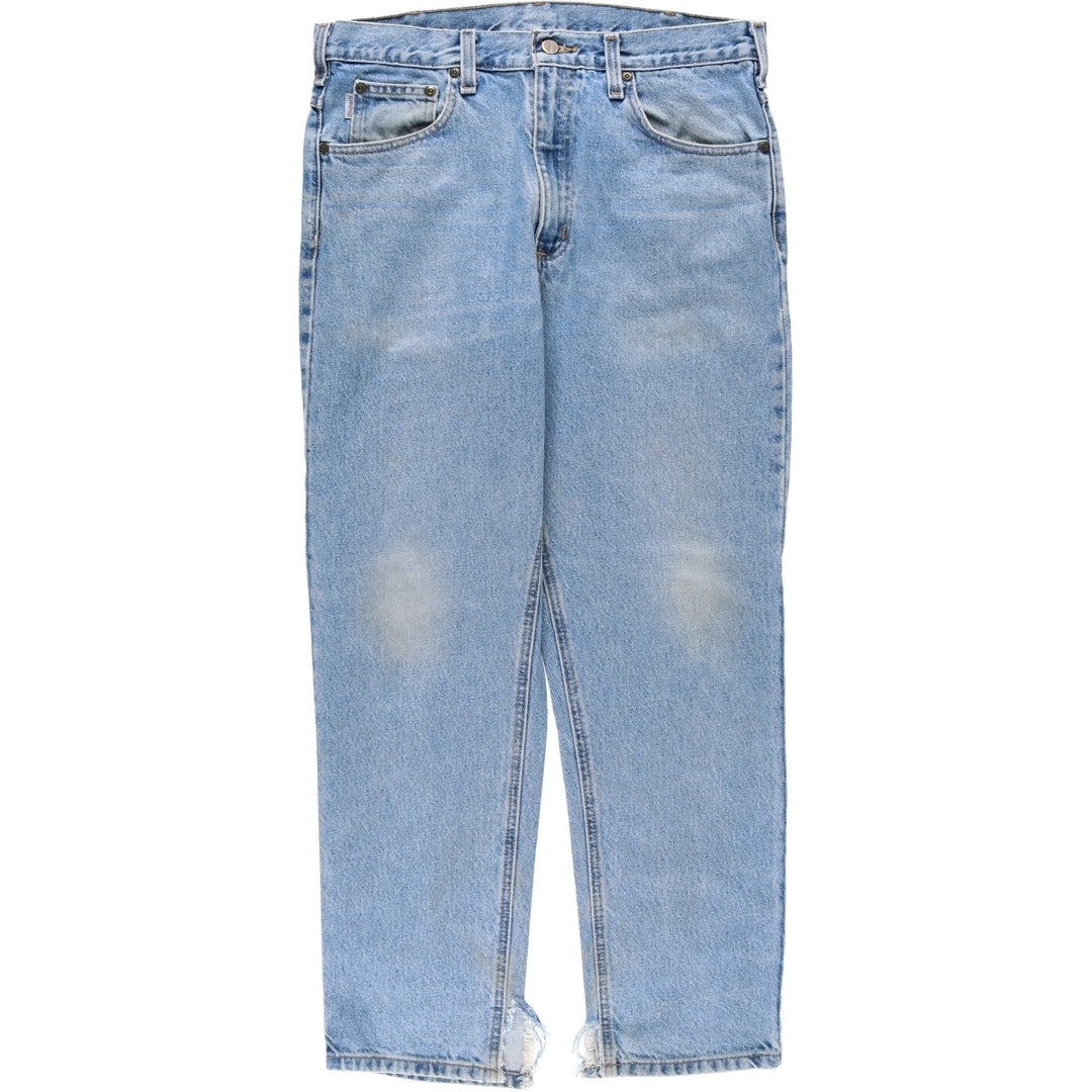 2000'S Carhartt Traditional Fit Tapered Denim Pants, Men's Size 34 cotton blue type Vintage Second Hand