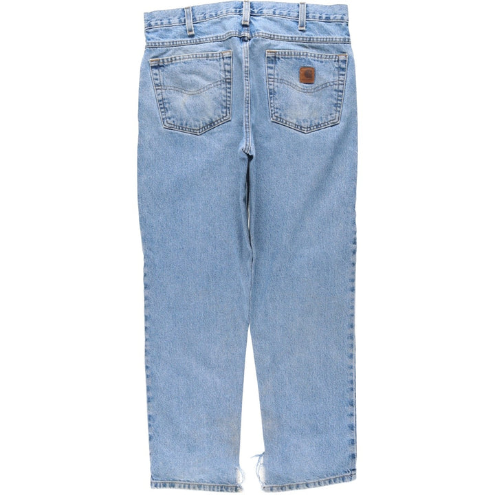 2000'S Carhartt Traditional Fit Tapered Denim Pants, Men's Size 34 cotton blue type Vintage Second Hand