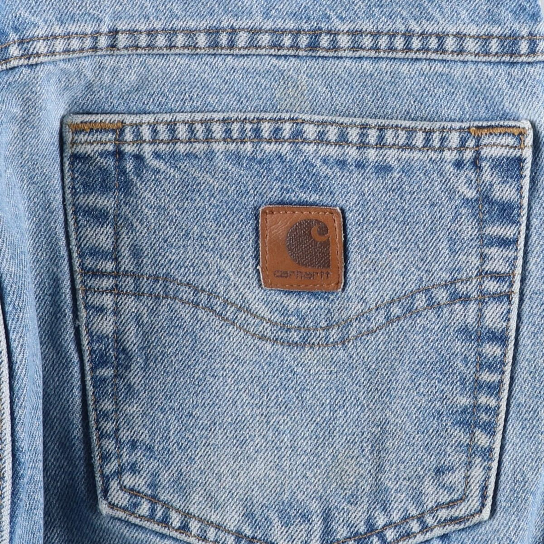 2000'S Carhartt Traditional Fit Tapered Denim Pants, Men's Size 34 cotton blue type Vintage Second Hand