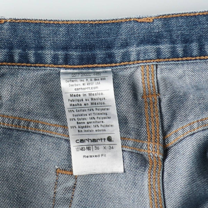 Carhartt Relaxed Fit Straight Denim Pants for Men, W37 cotton blue type Vintage Second Hand