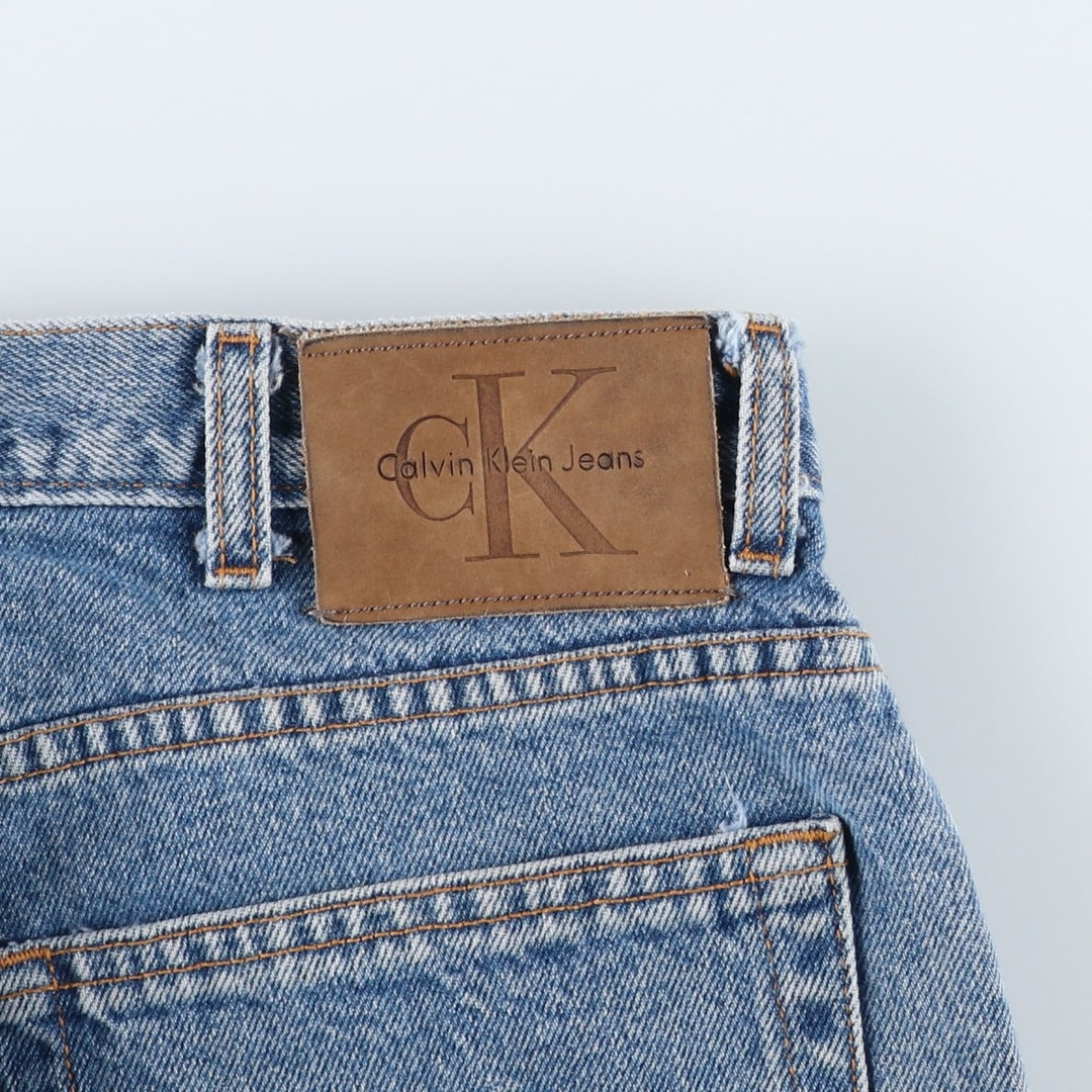 90s-00'S Vintage Calvin Klein Jeans Tapered Denim Pants, Made in USA, Men's Size 34 cotton blue type Vintage Second Hand