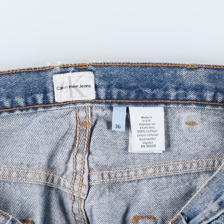 90s-00'S Vintage Calvin Klein Jeans Tapered Denim Pants, Made in USA, Men's Size 34 cotton blue type Vintage Second Hand