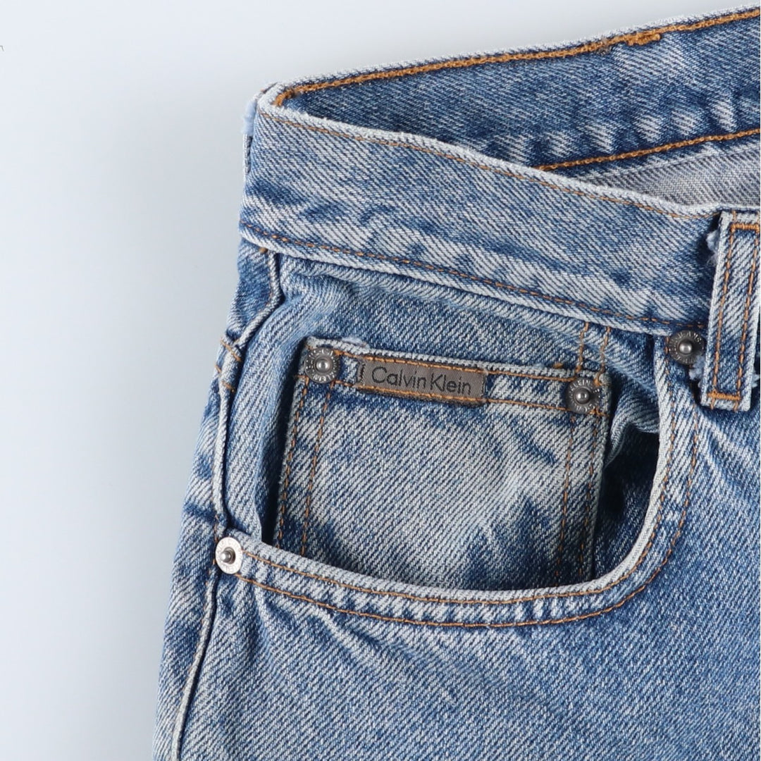 90s-00'S Vintage Calvin Klein Jeans Tapered Denim Pants, Made in USA, Men's Size 34 cotton blue type Vintage Second Hand