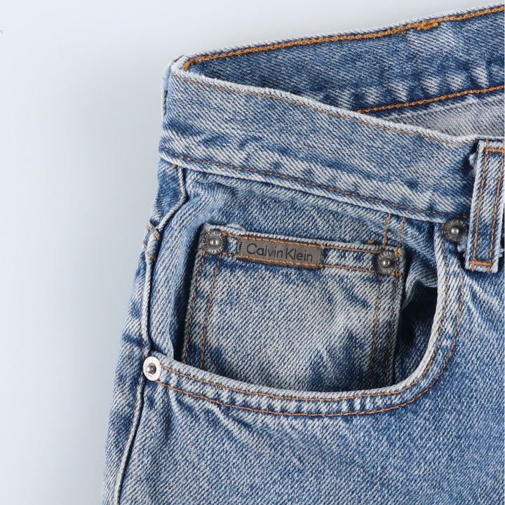 90s-00'S Vintage Calvin Klein Jeans Tapered Denim Pants, Made in USA, Men's Size 34 cotton blue type Vintage Second Hand