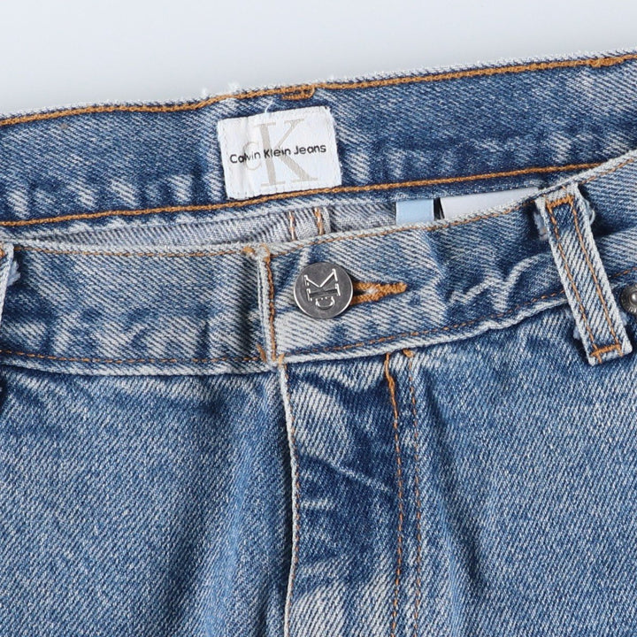 90s-00'S Vintage Calvin Klein Jeans Tapered Denim Pants, Made in USA, Men's Size 34 cotton blue type Vintage Second Hand