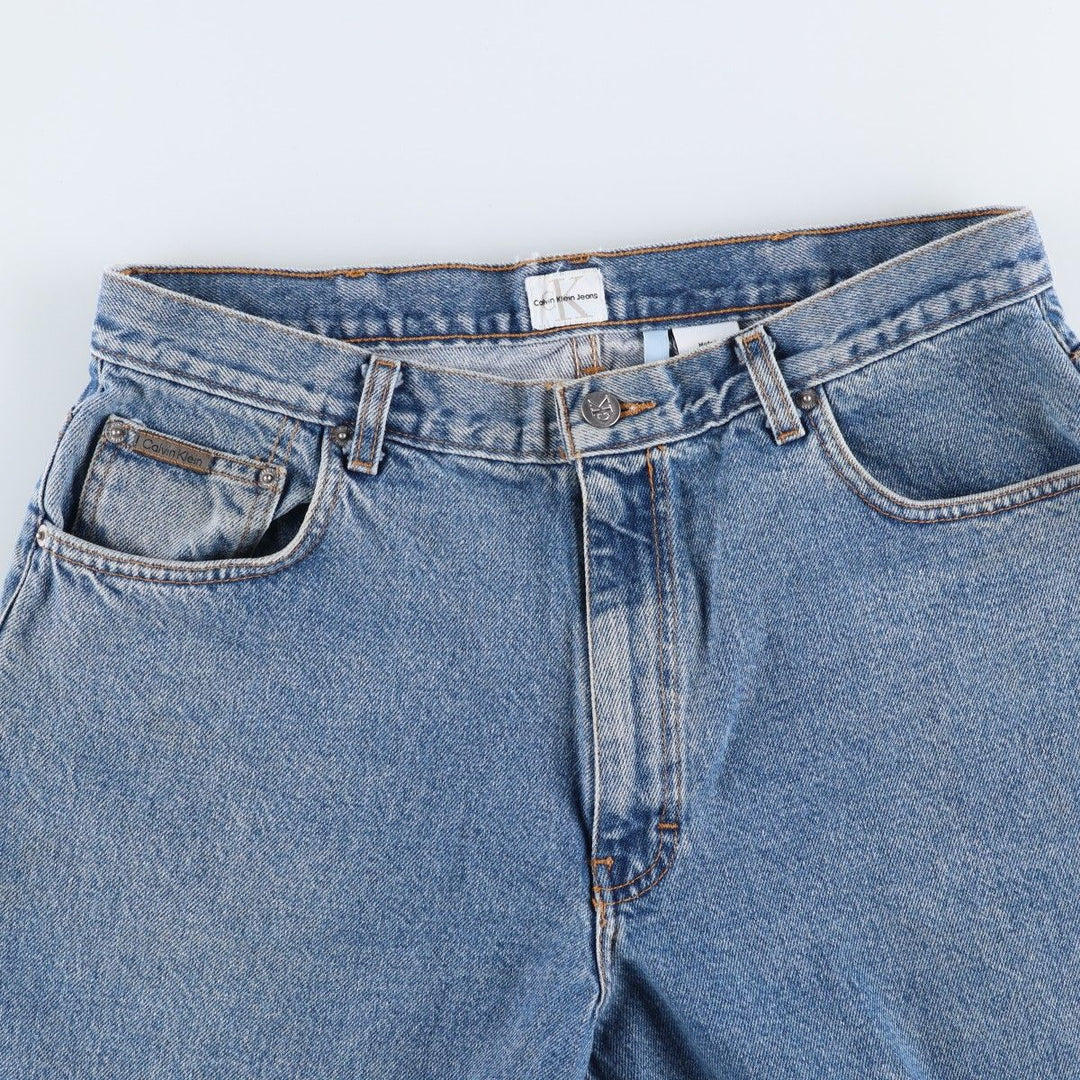 90s-00'S Vintage Calvin Klein Jeans Tapered Denim Pants, Made in USA, Men's Size 34 cotton blue type Vintage Second Hand