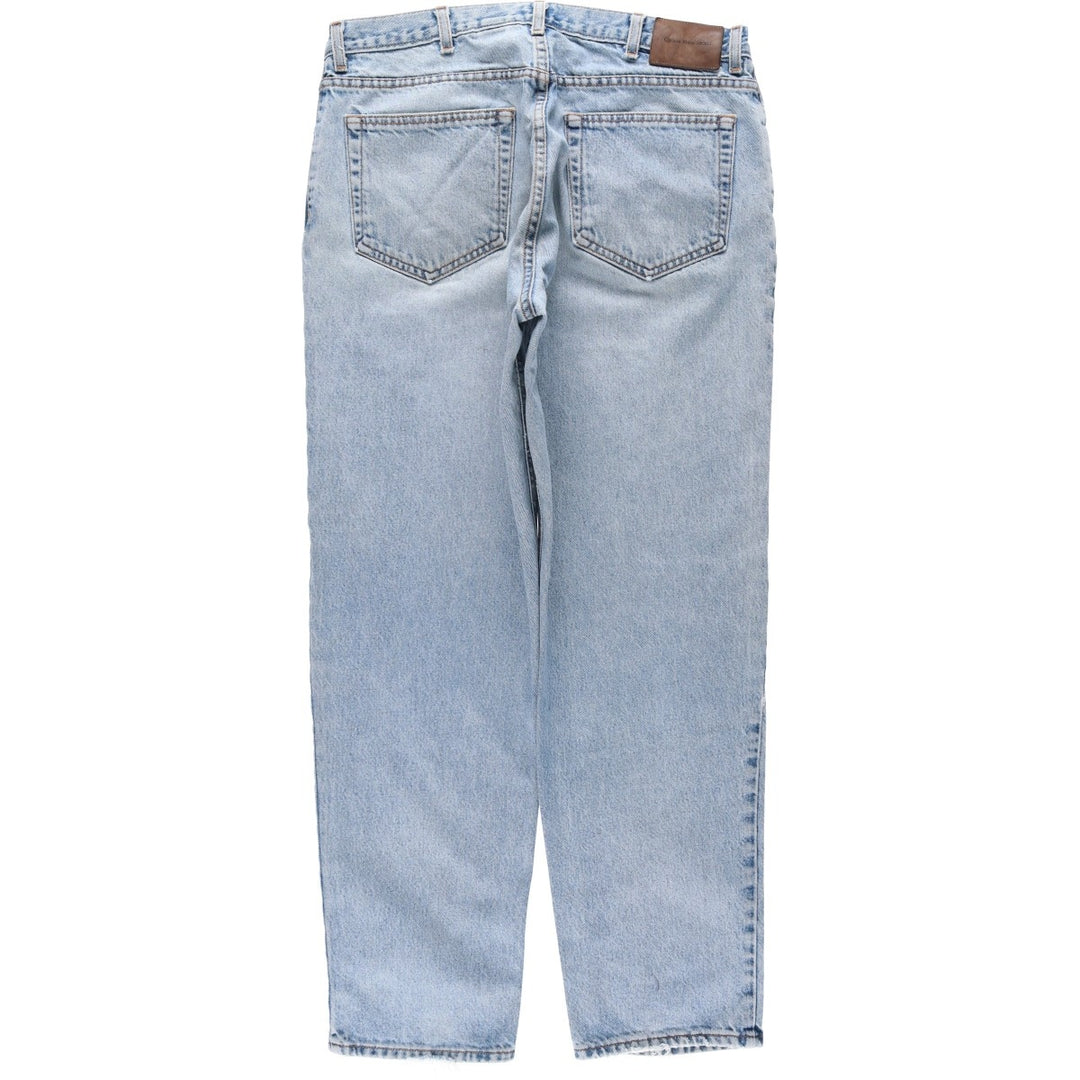 1990'S Calvin Klein Jeans Tapered Denim Pants, Made in USA, Men's Size W36 (approx.), Vintage cotton blue type Vintage Second Hand