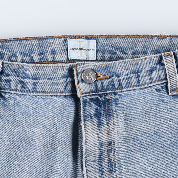 1990'S Calvin Klein Jeans Tapered Denim Pants, Made in USA, Men's Size W36 (approx.), Vintage cotton blue type Vintage Second Hand