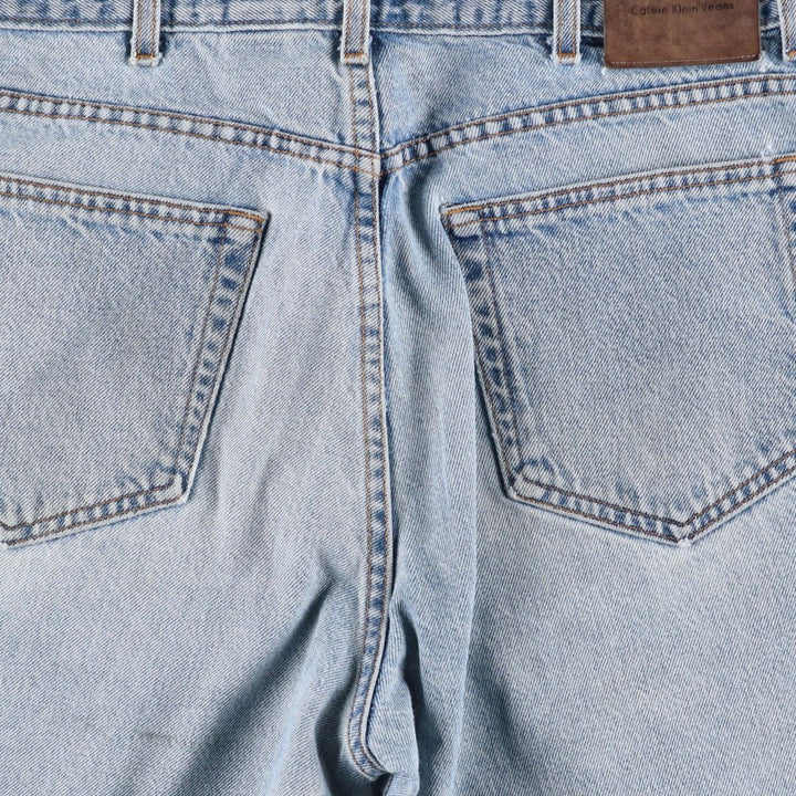 1990'S Calvin Klein Jeans Tapered Denim Pants, Made in USA, Men's Size W36 (approx.), Vintage cotton blue type Vintage Second Hand