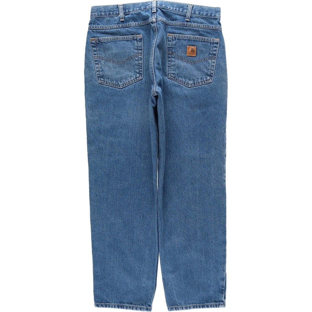 Carhartt Relaxed Fit Tapered Denim Pants for Men, W35 cotton blue type Vintage Second Hand