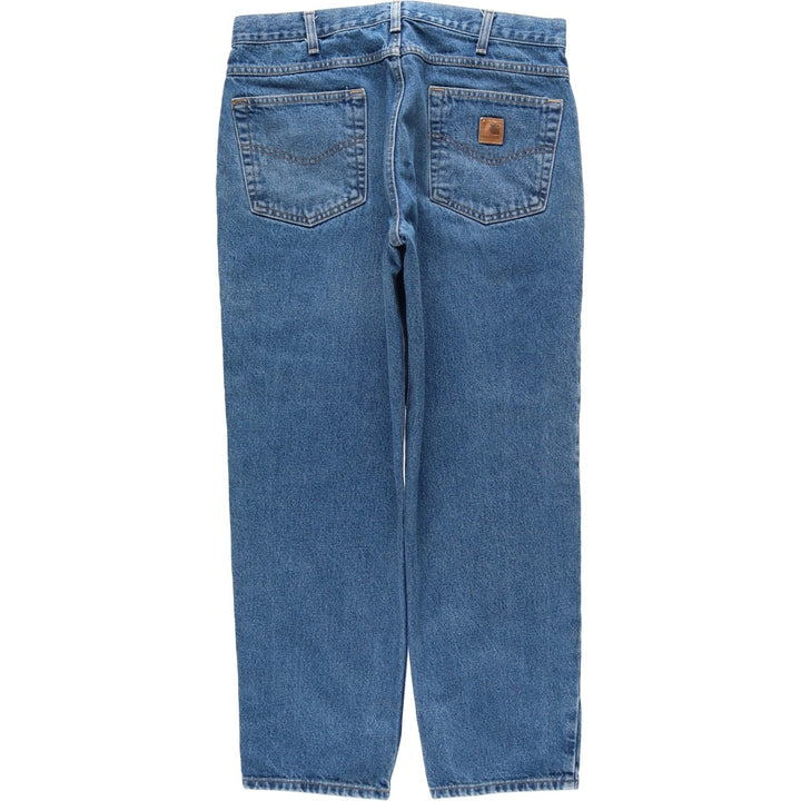 Carhartt Relaxed Fit Tapered Denim Pants for Men, W35 cotton blue type Vintage Second Hand