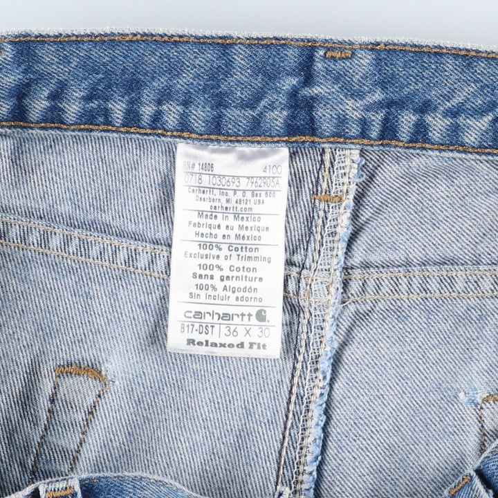 Carhartt Relaxed Fit Tapered Denim Pants for Men, W37 cotton blue type Vintage Second Hand