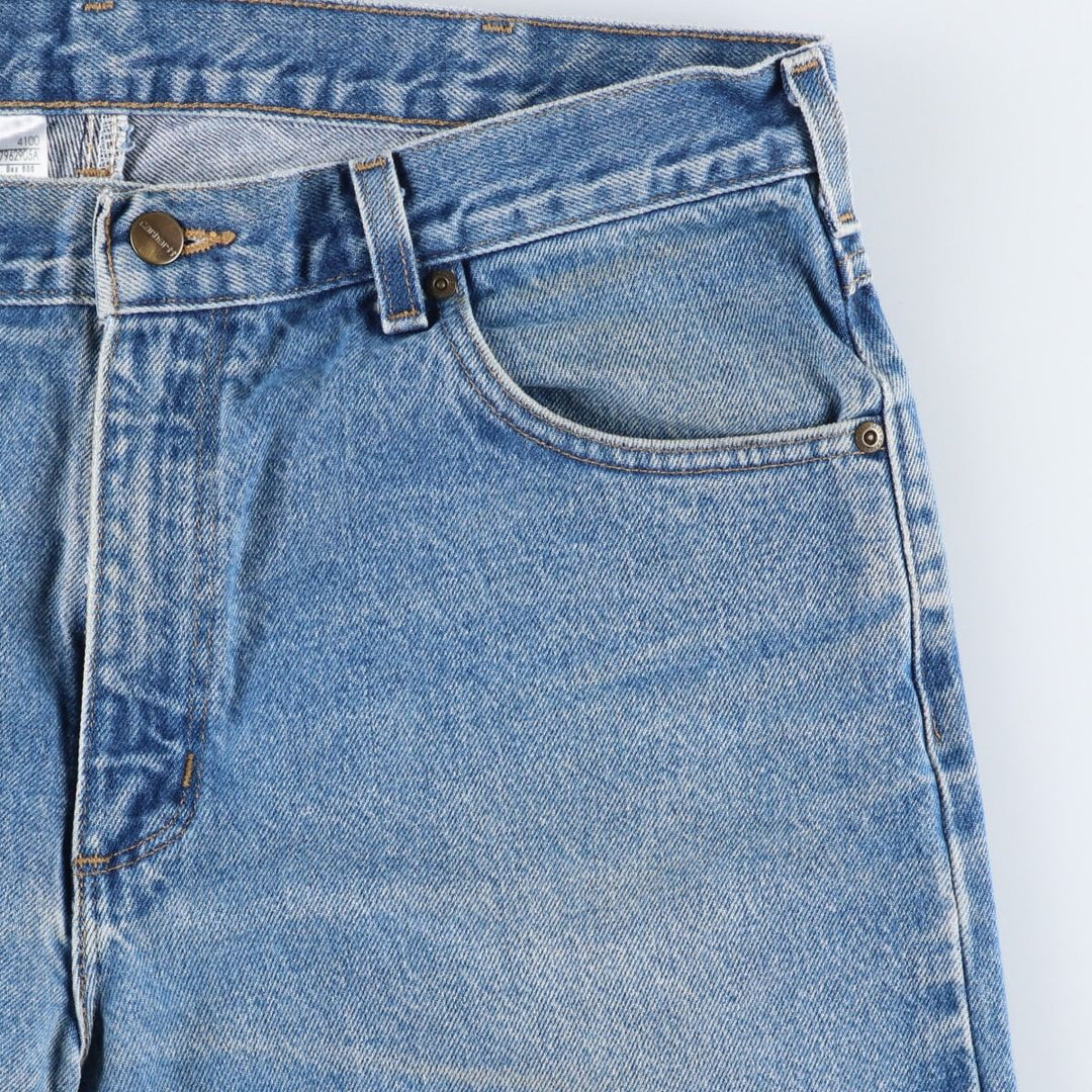 Carhartt Relaxed Fit Tapered Denim Pants for Men, W37 cotton blue type Vintage Second Hand