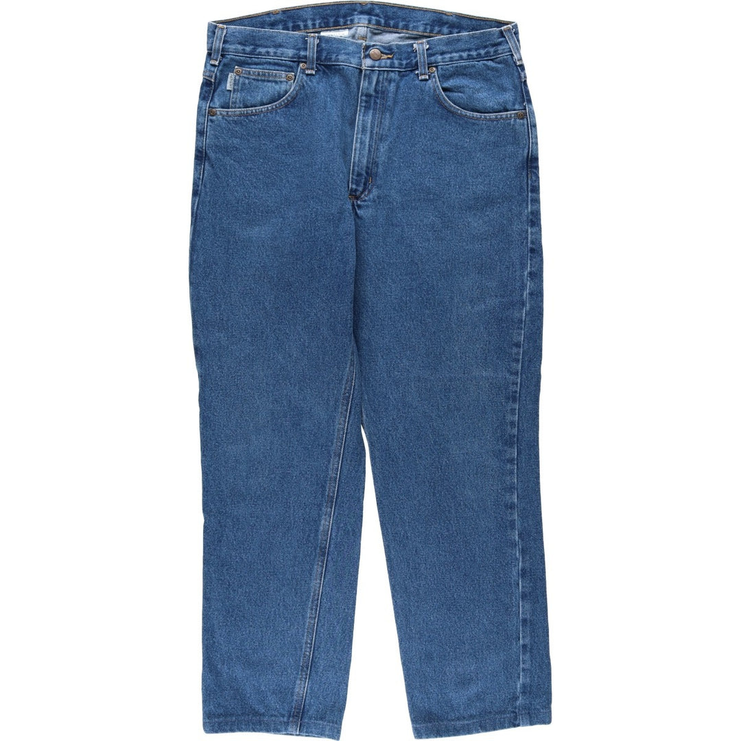 Carhartt Traditional Fit Logo Patch Tapered Denim Pants, Men's W37 (approx.) cotton blue type Vintage Second Hand