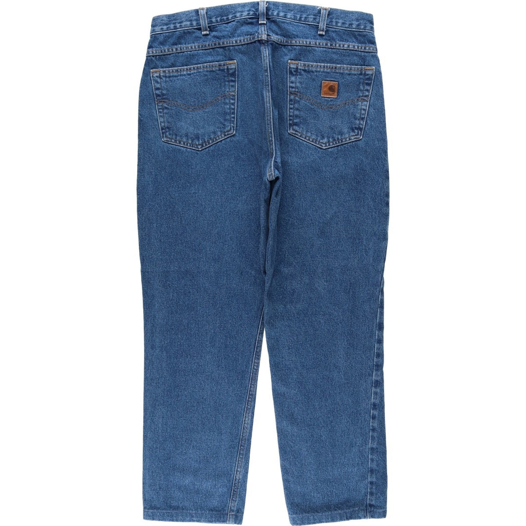 Carhartt Traditional Fit Logo Patch Tapered Denim Pants, Men's W37 (approx.) cotton blue type Vintage Second Hand