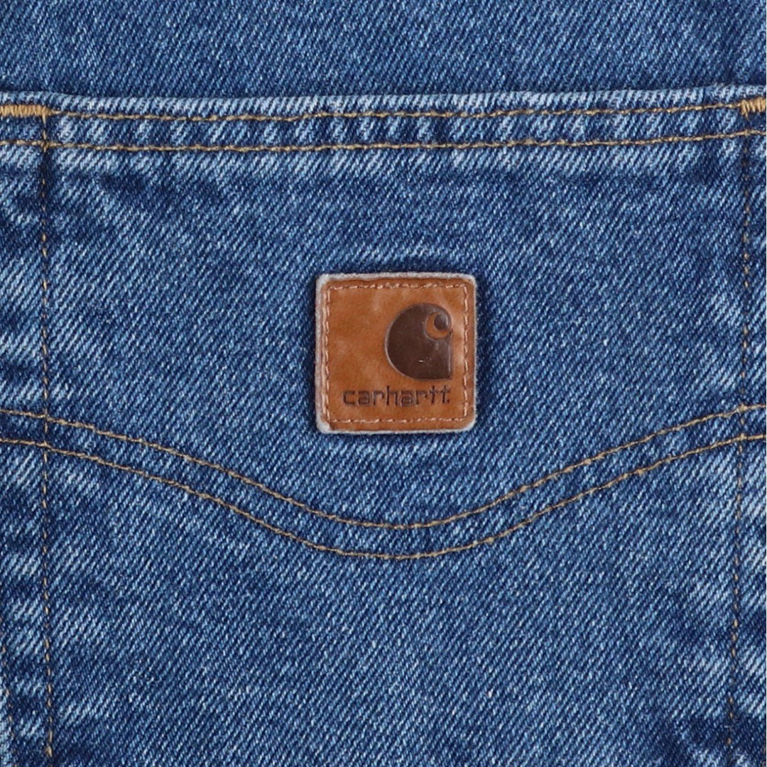 Carhartt Traditional Fit Logo Patch Tapered Denim Pants, Men's W37 (approx.) cotton blue type Vintage Second Hand
