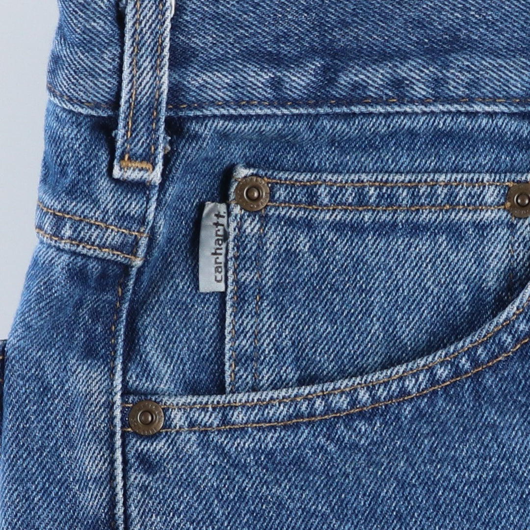 Carhartt Traditional Fit Logo Patch Tapered Denim Pants, Men's W37 (approx.) cotton blue type Vintage Second Hand