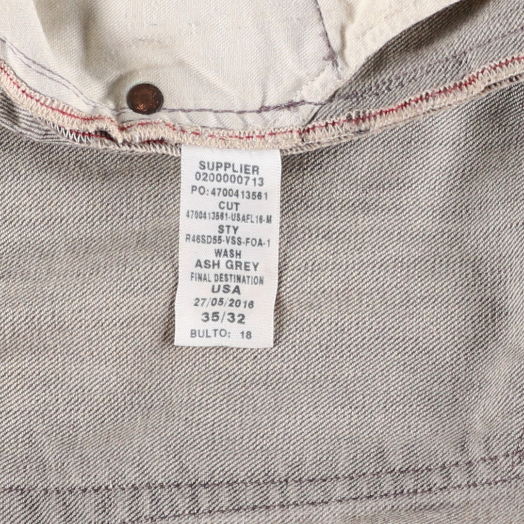 Ralph Lauren POLO RALPH LAUREN Men's Straight Denim Pants, Size W38 cotton gray type Vintage Second Hand