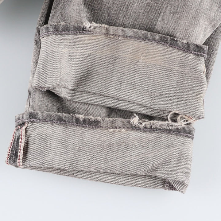 Ralph Lauren POLO RALPH LAUREN Men's Straight Denim Pants, Size W38 cotton gray type Vintage Second Hand