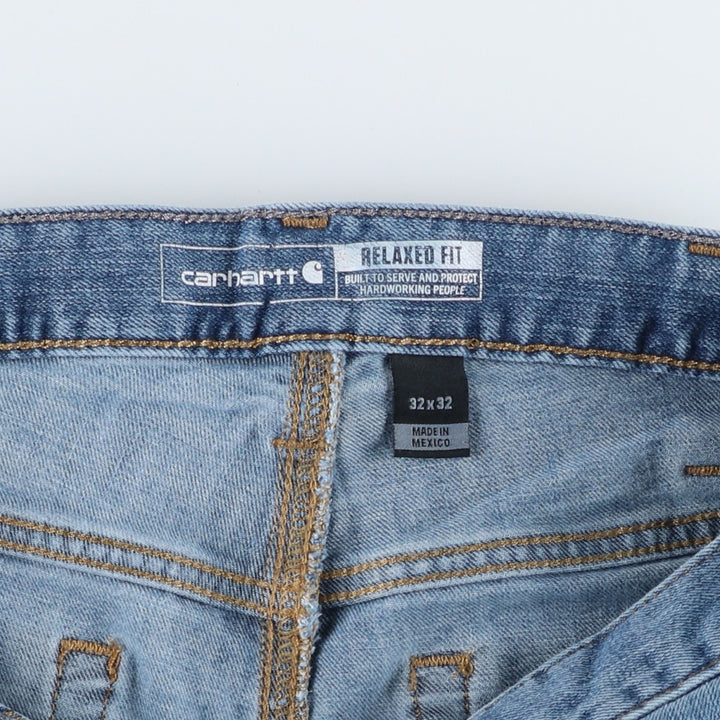 Carhartt Relaxed Fit Straight Denim Pants, Men's W34 (approx.) cotton blue type Vintage Second Hand