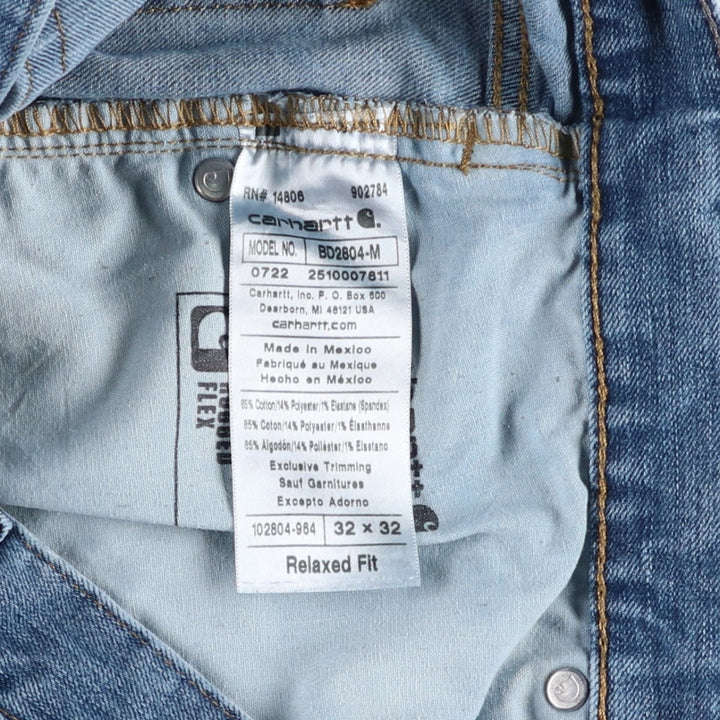 Carhartt Relaxed Fit Straight Denim Pants, Men's W34 (approx.) cotton blue type Vintage Second Hand