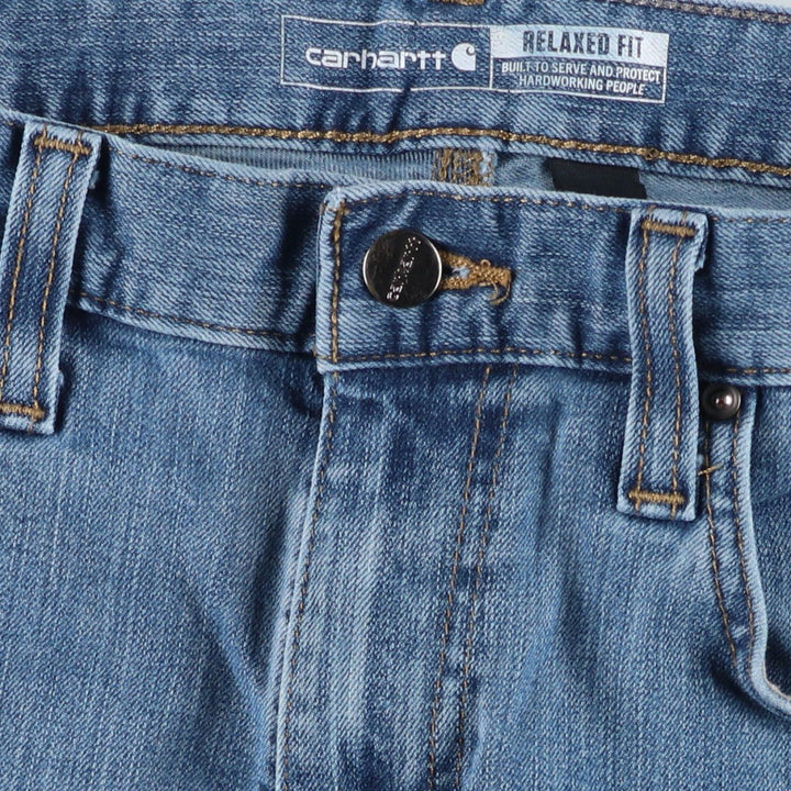 Carhartt Relaxed Fit Straight Denim Pants, Men's W34 (approx.) cotton blue type Vintage Second Hand
