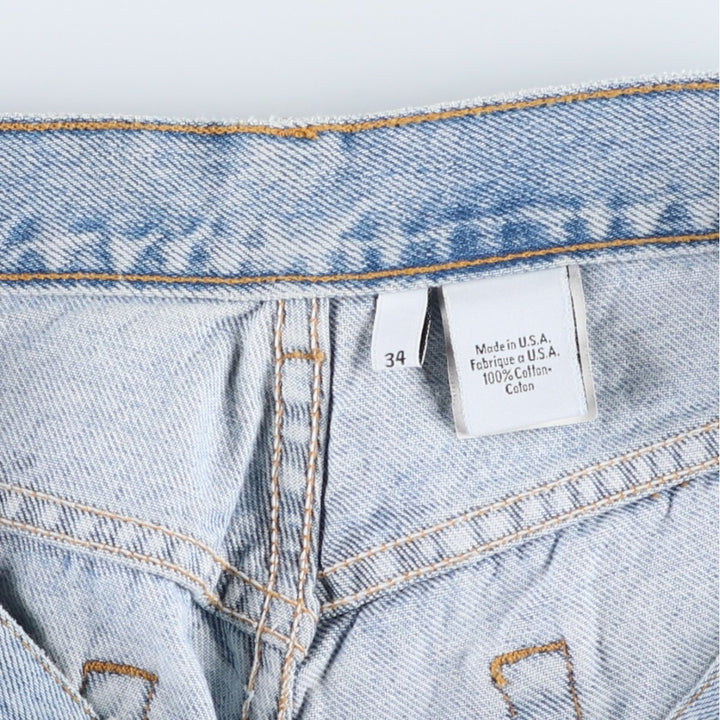 1990'S Calvin Klein Tapered Denim Pants, Made in USA, Men's Size W32 (approx.), Vintage cotton Blue type light blue Vintage Second Hand