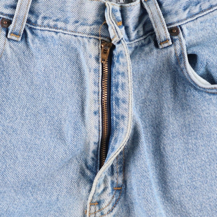 1990'S Calvin Klein Tapered Denim Pants, Made in USA, Men's Size W32 (approx.), Vintage cotton Blue type light blue Vintage Second Hand
