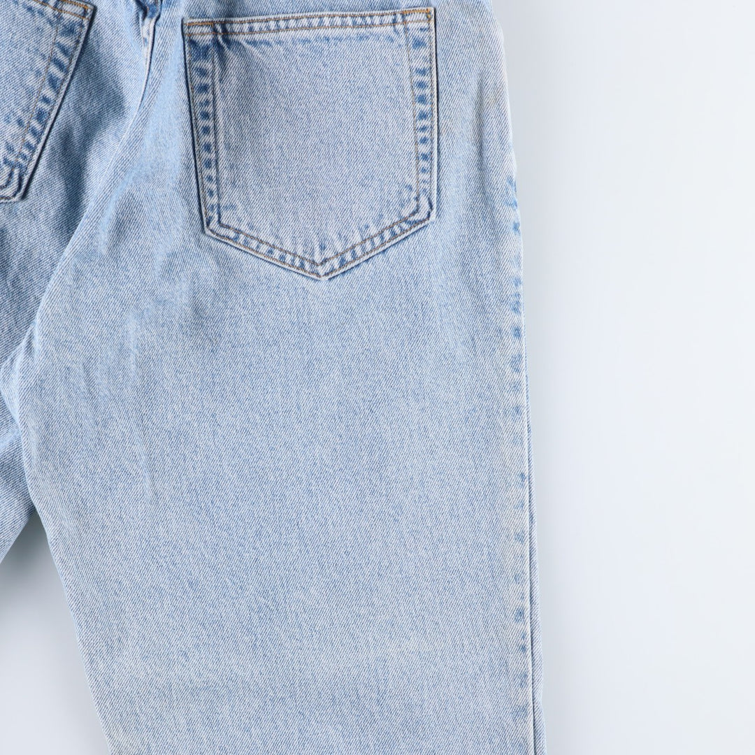 1990'S Calvin Klein Tapered Denim Pants, Made in USA, Men's Size W32 (approx.), Vintage cotton Blue type light blue Vintage Second Hand