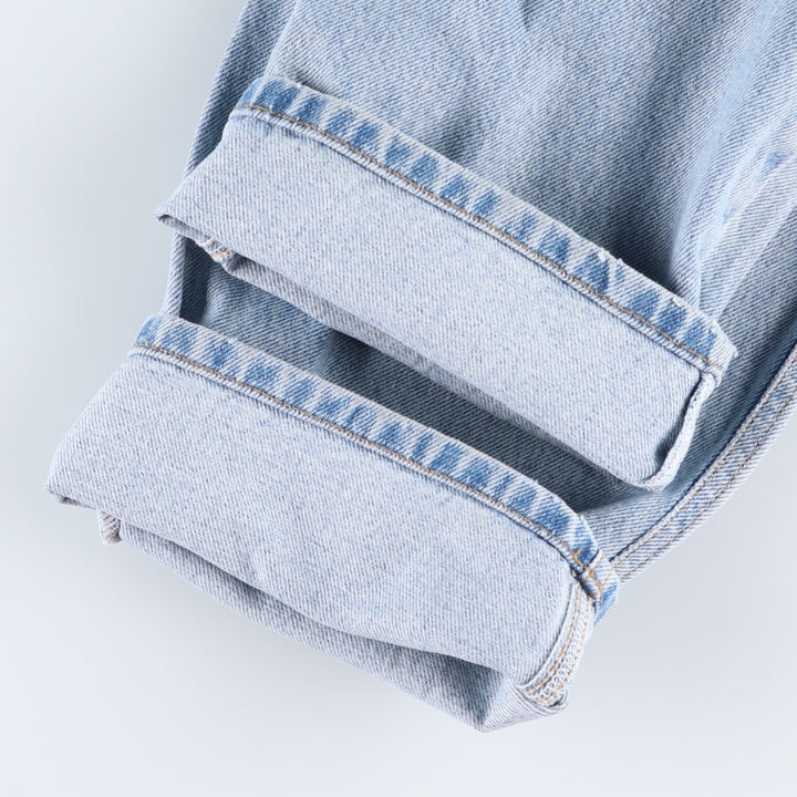 1990'S Calvin Klein Tapered Denim Pants, Made in USA, Men's Size W32 (approx.), Vintage cotton Blue type light blue Vintage Second Hand