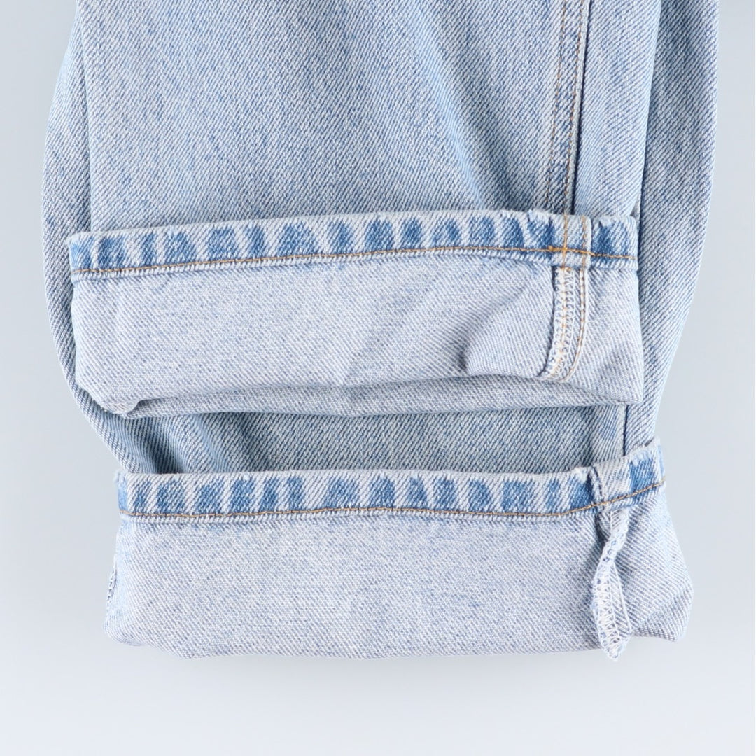 1990'S Calvin Klein Tapered Denim Pants, Made in USA, Men's Size W32 (approx.), Vintage cotton Blue type light blue Vintage Second Hand