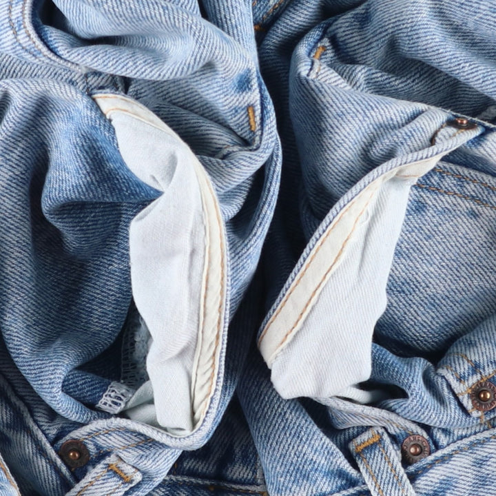 1990'S Calvin Klein Tapered Denim Pants, Made in USA, Men's Size W32 (approx.), Vintage cotton Blue type light blue Vintage Second Hand