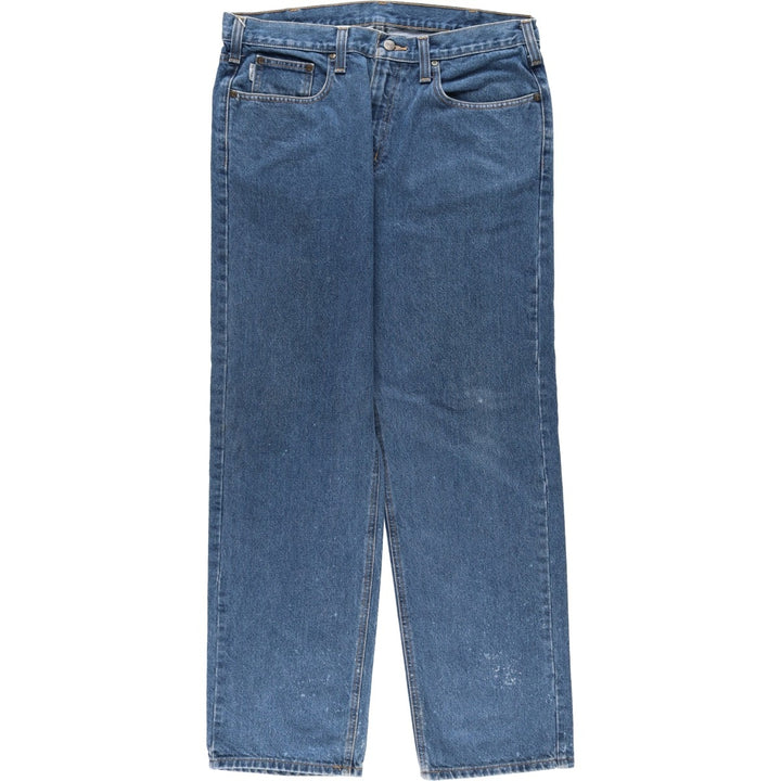 Carhartt Relaxed Fit Tapered Denim Pants, Men's Size W38 (approx.) cotton blue type Vintage Second Hand
