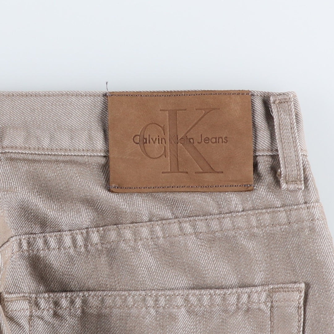 90s-00'S Calvin Klein Tapered Denim Jeans, Made in USA, Men's W32 (approx.), Vintage cotton Beige type Vintage Second Hand