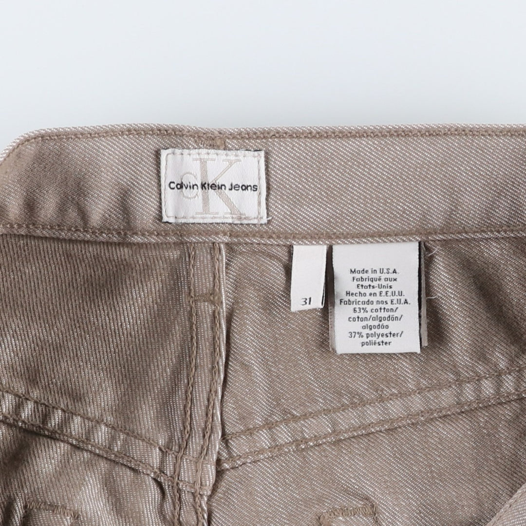 90s-00'S Calvin Klein Tapered Denim Jeans, Made in USA, Men's W32 (approx.), Vintage cotton Beige type Vintage Second Hand