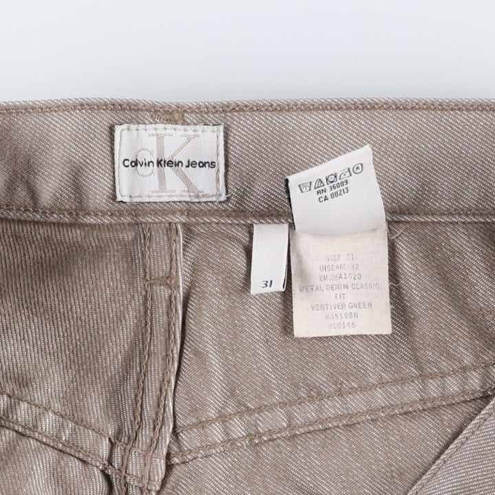 90s-00'S Calvin Klein Tapered Denim Jeans, Made in USA, Men's W32 (approx.), Vintage cotton Beige type Vintage Second Hand
