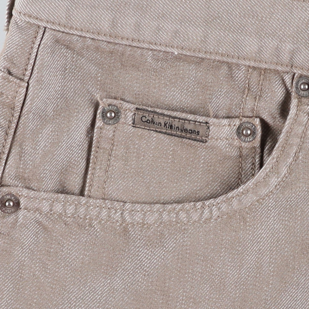 90s-00'S Calvin Klein Tapered Denim Jeans, Made in USA, Men's W32 (approx.), Vintage cotton Beige type Vintage Second Hand